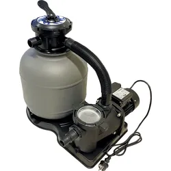 Sandfilteranlage KWAD "SH 8", grau (grau, schwarz), B:40,5cm L:54,5cm, Kunststoff, Materialmix, Filteranlagen, Pumpenleistung maximal 14 m3/h, Filterleistung 8 m3/h