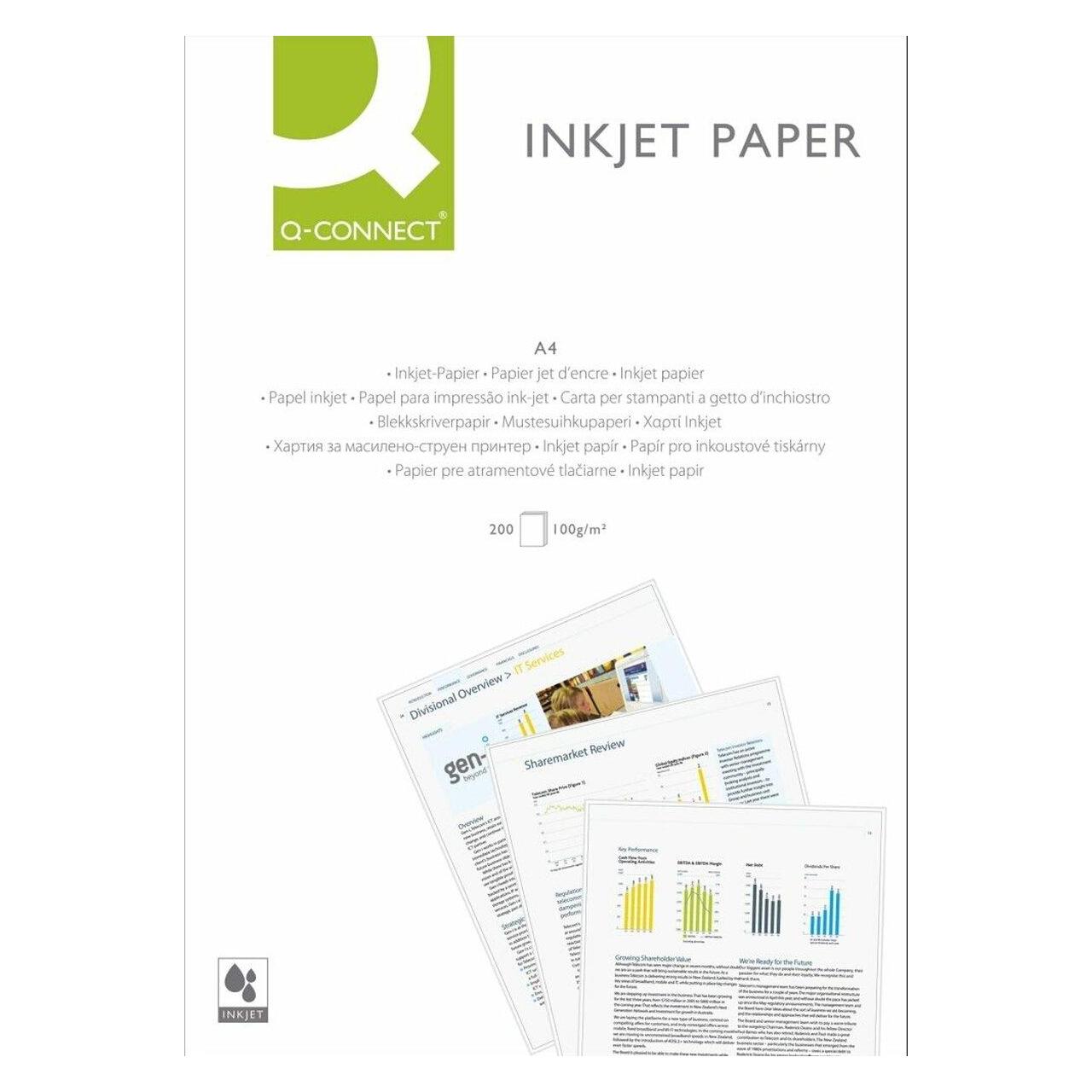 Q-Connect Inkjet Papier, spezialbeschichtet (100 g/m², A4) (KF01553)