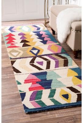 Nuloom Aurora Geometric Wool Area Rug
