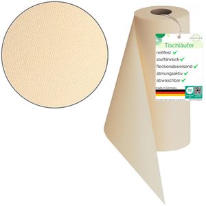 Sensalux Tischläufer 69704277, waschbar, creme, aus Vliesstoff, auf Rolle, 30 cm x 25 m