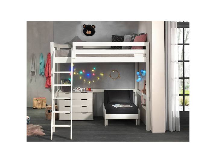 Hochbett VI 3-teilig 140 x 200cm Weiß