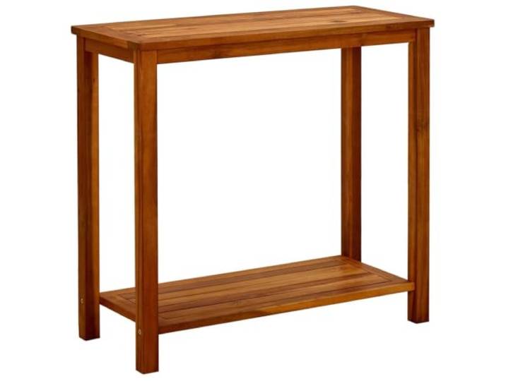 Konsolentisch 80x35x75 cm aus Massivholz Akazie für Garten und Terrasse Massivholz Akazie, untere Ablagefläche, stabil und langlebig, einzigartige Holzmaserung, für den Außenbereich
