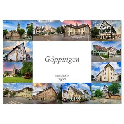 Göppingen Impressionen (Wandkalender 2027 DIN A2 quer), CALVENDO Monatskalender