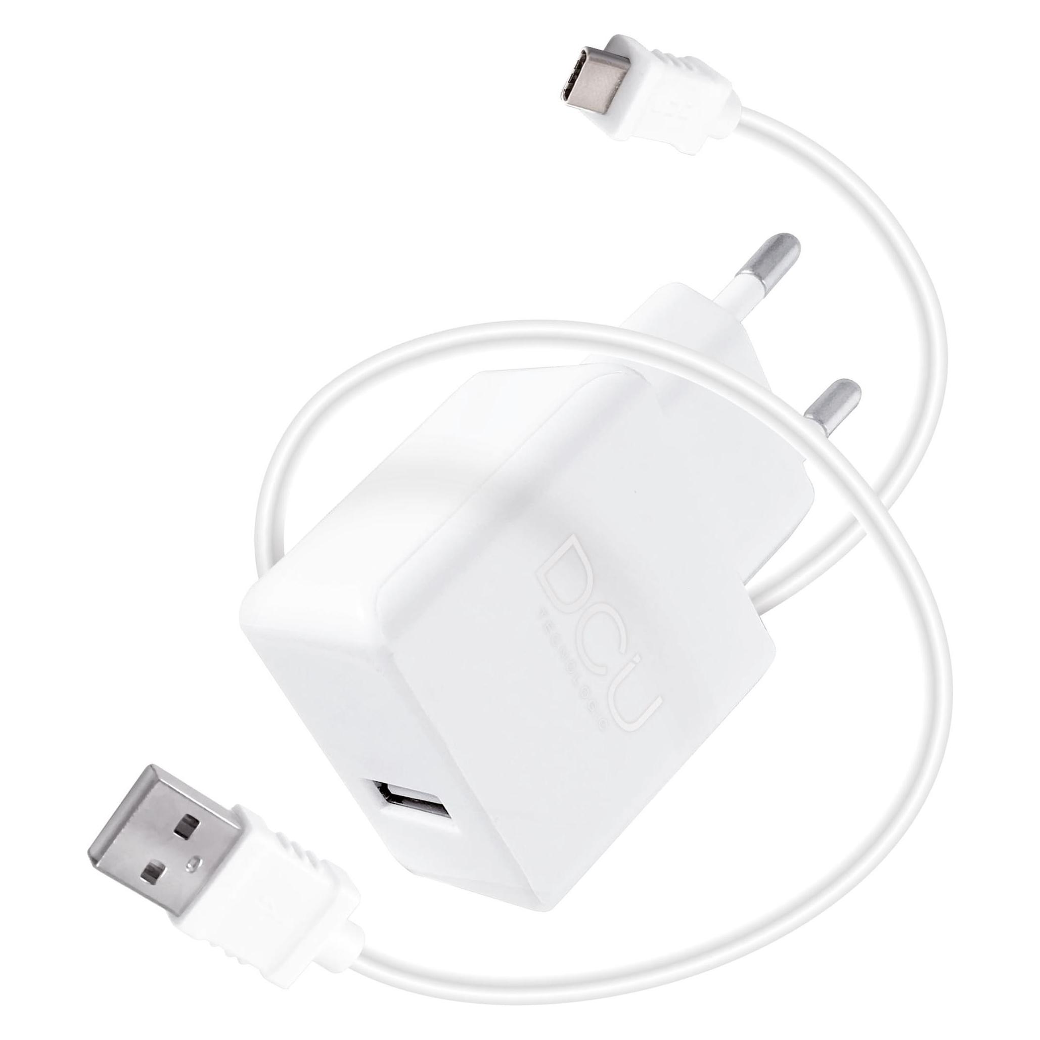 DCU Tecnologic USB CHARGER 5V 2.4A CABLE TYPE C 1M (1 Port) (37250000)