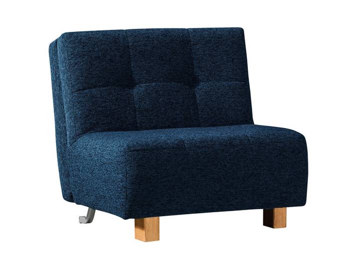 Novel Schlafsessel Juice, Dunkelblau, Holz, Eiche, Uni, 85x92x102 cm, Fußauswahl, Stoffauswahl, Liegefunktion, Wohnzimmer, Sessel, Schlafsessel