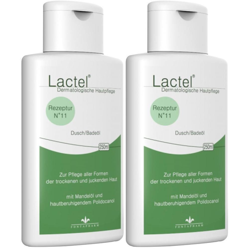 Lactel Nr.11 Dusch Badeöl m.Mandelöl 2x 2x250 ml