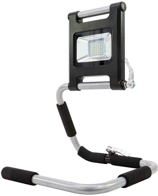 REV LED accuvoedings werklamp met reflector, zwart, IP54, 18W, 1400lm, koud wit, 6500K, verstelbaar