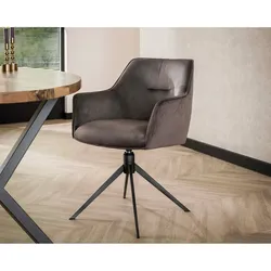 designline »Pull« Armstuhl drehbar silberfarbig