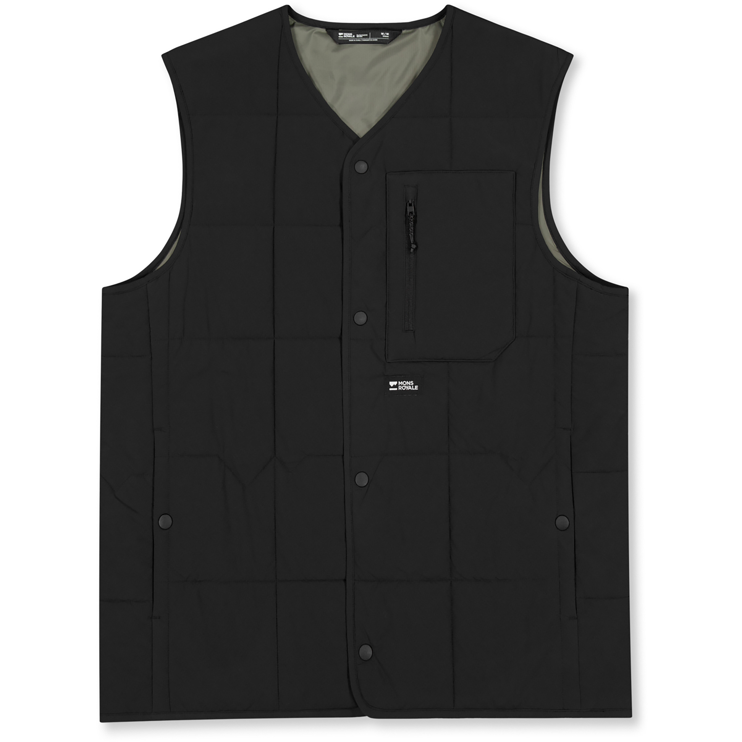Mons Royale Stacker Merino Insulated Weste Isolationswesten schwarz Größe S Lifestyle Windabweisend Wasserabweisend