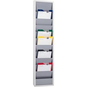 Eichner Werkstattplaner 9019-00201-11, für 10 x A4, einreihig, aus Metall, grau, 31,5 x 128 cm