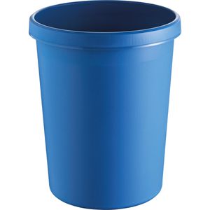 Helit Papierkorb H6106234, the german, blau, rund, aus Kunststoff, 45 Liter