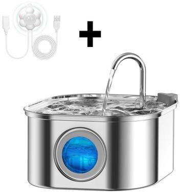 Uplifted Finds Crystal Flow Stainless Smart Fountain combination E