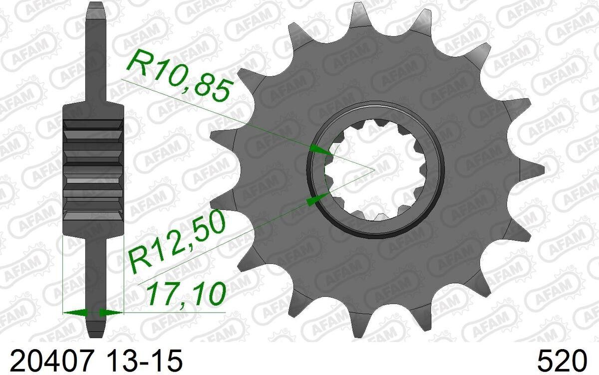 AFAM 20407-15 Chain Pinion
