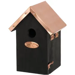 Esschert Design Nistkasten schwarz Kupfer Zaunkönig, Vogelhaus
