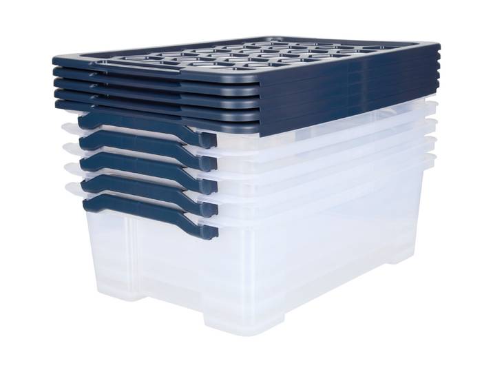 Rotho Aufbewahrungsbox inkl. Deckel Evo Safe 59 × 39.5 × 18.5 cm 30 l 5 Stück