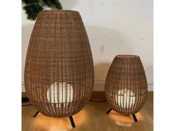 Lucide Colin lampadaire naturel fait à la main lampe en rotin jardin intérieur chambre éclairage salon japonais Restaurant éclairage