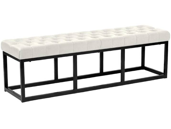 furnicato Sitzbank Polson 150x37x42 cm creme (1-St)