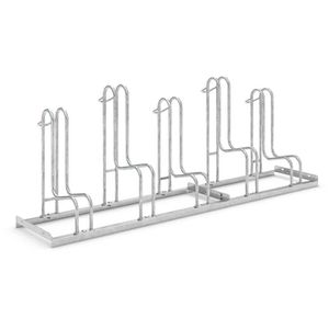 WSM Fahrradständer 4055, Bodenmontage / freistehend, Einstellparker, Breite 175cm, für 5 Fahrräder