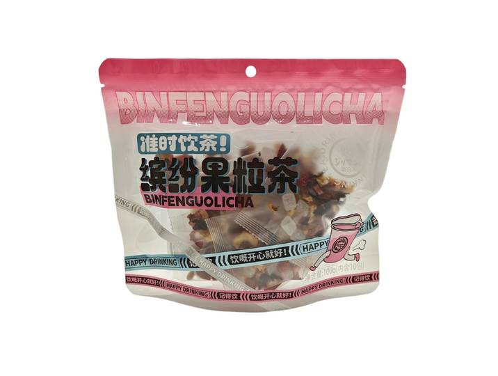 JiLiangMu Thé aux Morceaux de Fruits Assortis 100 g