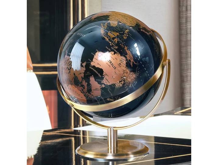 Globe de géographie en anglais pour étudiant, fournitures fuchsia, divers styles d'ornements de globe