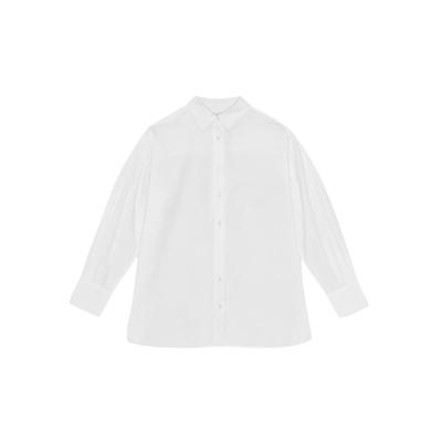 Langarmhemd MOSHI MOSHI MIND "moshi moshi mind Shirt clean", Damen, Gr. L, Normalgrößen, weiß, Obermaterial: 100% Baumwolle, Hemden