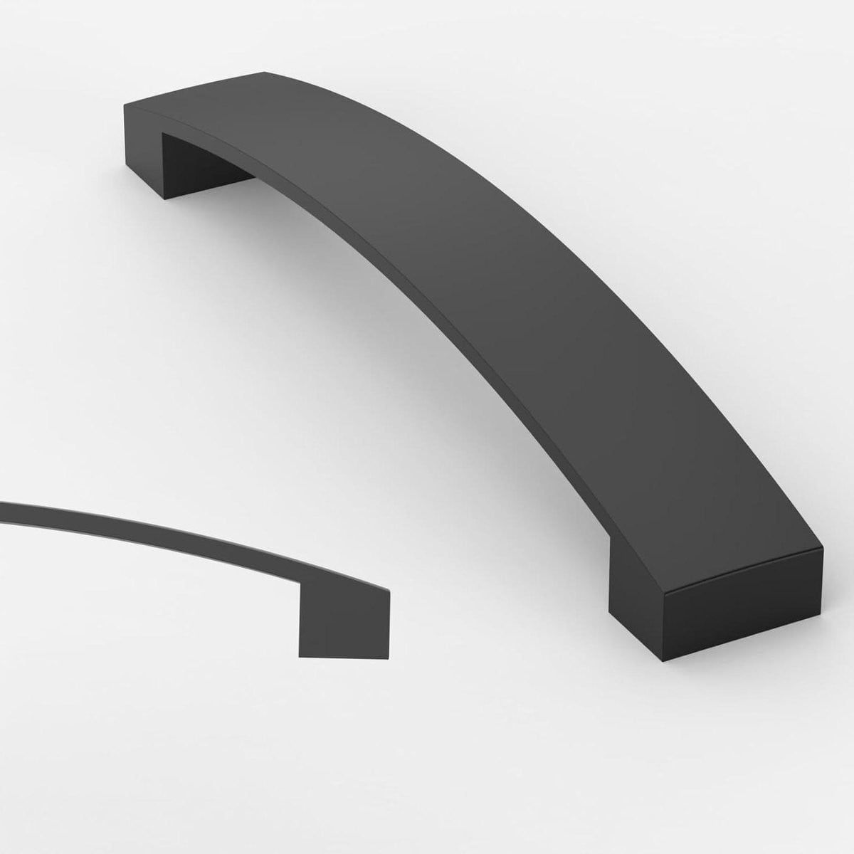 Zwarte meubelgrepen van aluminiumlegering met 128 mm hartafstand