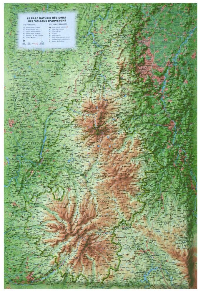 3DMAP  - Le Parc Naturel Régional des Volcans d'Auvergne - Carte 3D