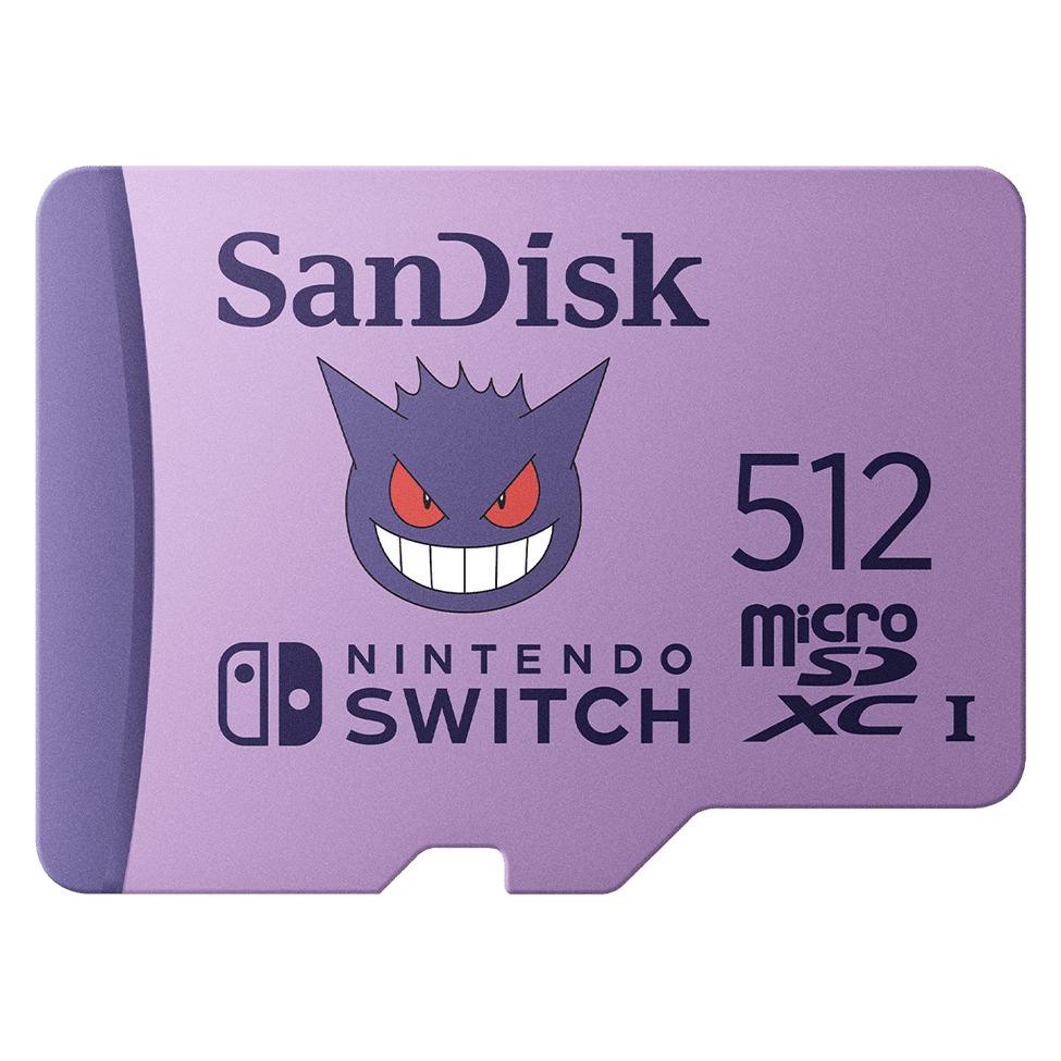Sandisk Nintendo Pokemon Ectoplasm (512 GB, microSDXC, U3, UHS-I) (SDSQXAO-512G-GN6ZK)
