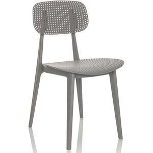 hJh-OFFICE Besucherstuhl ARTIFO HOL, stapelbar, Vierfußstuhl, Kunststoff, grau, 3 Stück