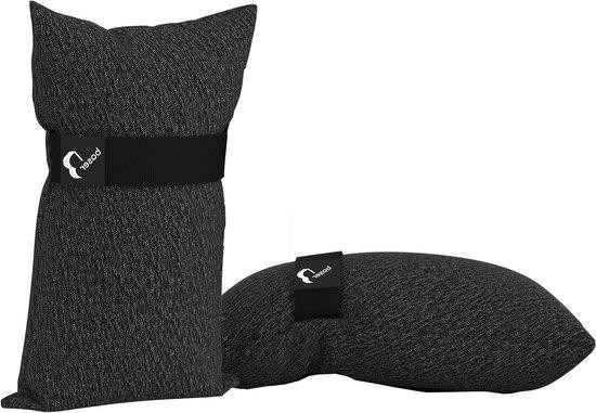 Set van 2 grijze vulbare zandzakken van plastic voor parasols en tuinaccessoires