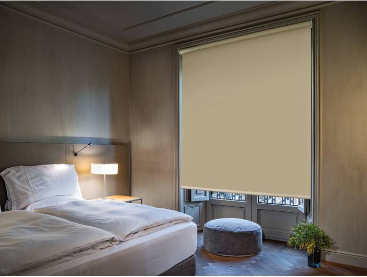 Store enrouleur occultant beige 175 x 190 cm