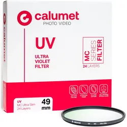 Calumet Filtr Filtr UV MC 49 mm Ultra Slim 24 Layers (49 mm, UV-Filter), Objektivfilter, Transparent