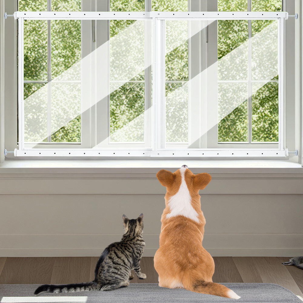 Blue Elephant 74 cm Clear Acrylic Window Pet Guard with Metal Frame, Fits 81-157 cm Openings Clear 73.7cm H X 81.3cm W X 3cm D