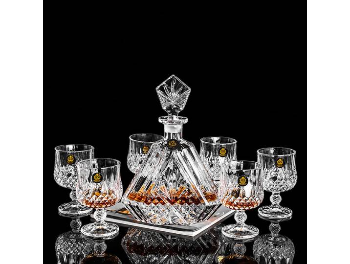 Ensemble de verres à vin de style européen, verre en cristal épaissi, bouteille scellée, pot domestique, whisky étranger