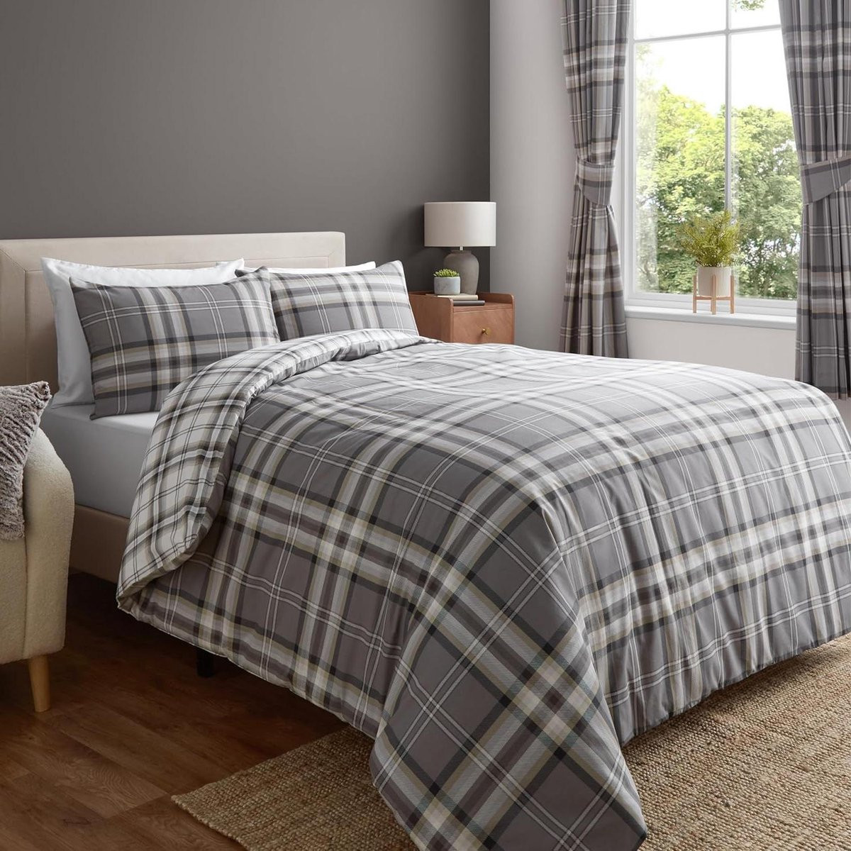 Omkeerbaar Dekbedovertrek Set Blauw Beige 200x200 cm
