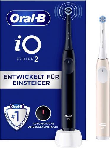 Oral-B Braun iO Series 2 Night Black/Calm Pink 62470 Elektrische Zahnbürste Schwarz, Pink