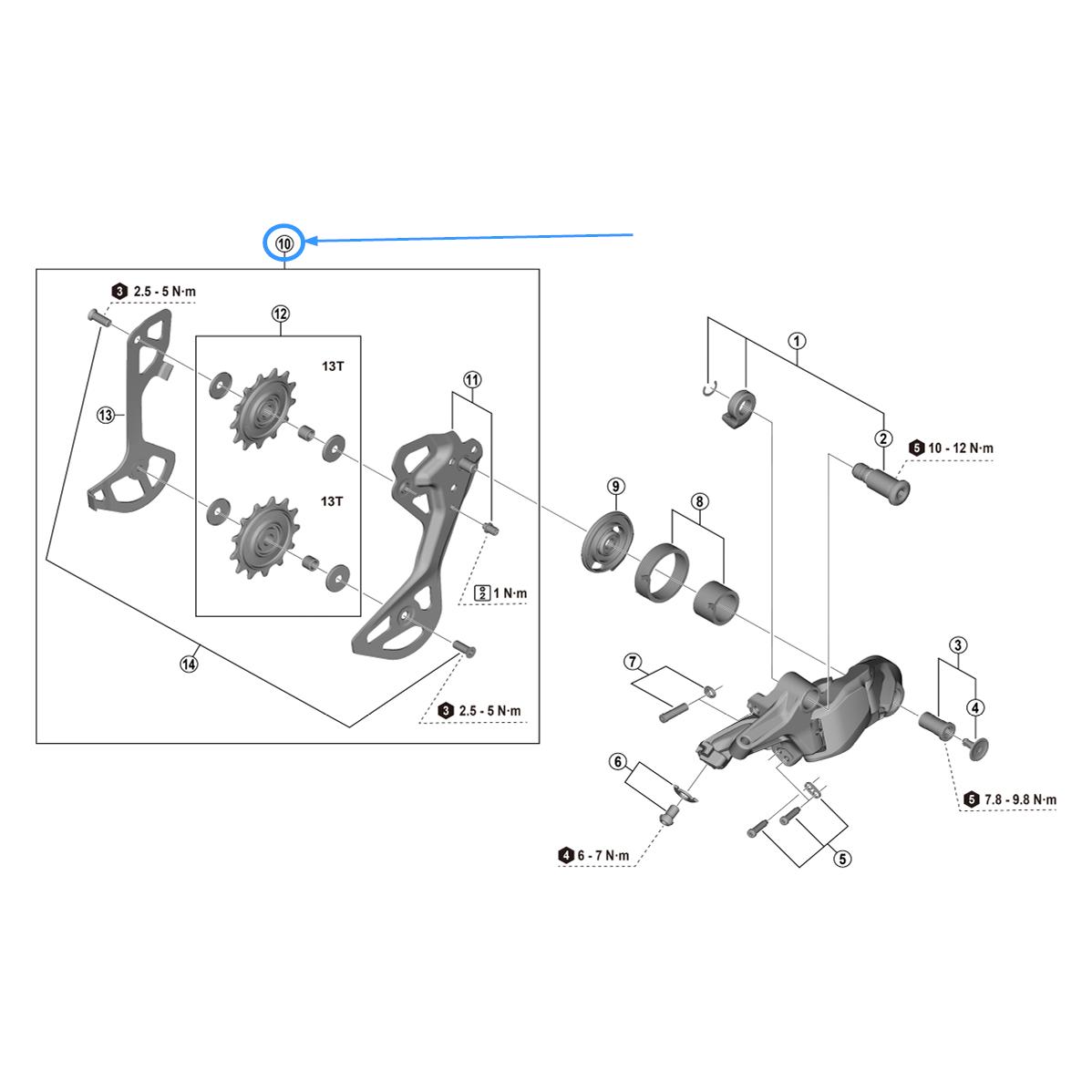 Shimano Leitblecheinheit RD-M7230 SGS (Y3LR98010)