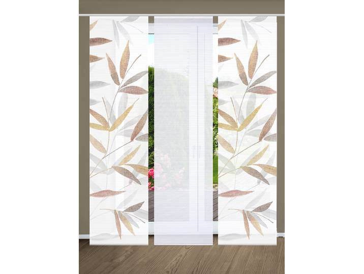 Schiebegardine HOME IN GREEN RANDOW Gr. 1, bunt, B:60cm H:245cm, Polyester, Gardinen, Schiebegardine, SET DIGITALDRUCK,BAMBUSOPTIK RECYCELT