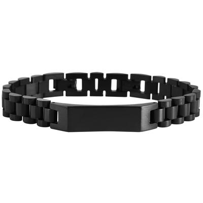 Gliederarmband ADELIA´S "Armband – Gliederarmband aus Edelstahl 19 cm", schwarz, Armbänder, Damen, 19cm, Edelstahl, Gliederarmband, Geschenkidee: zeitlos und vielseitig