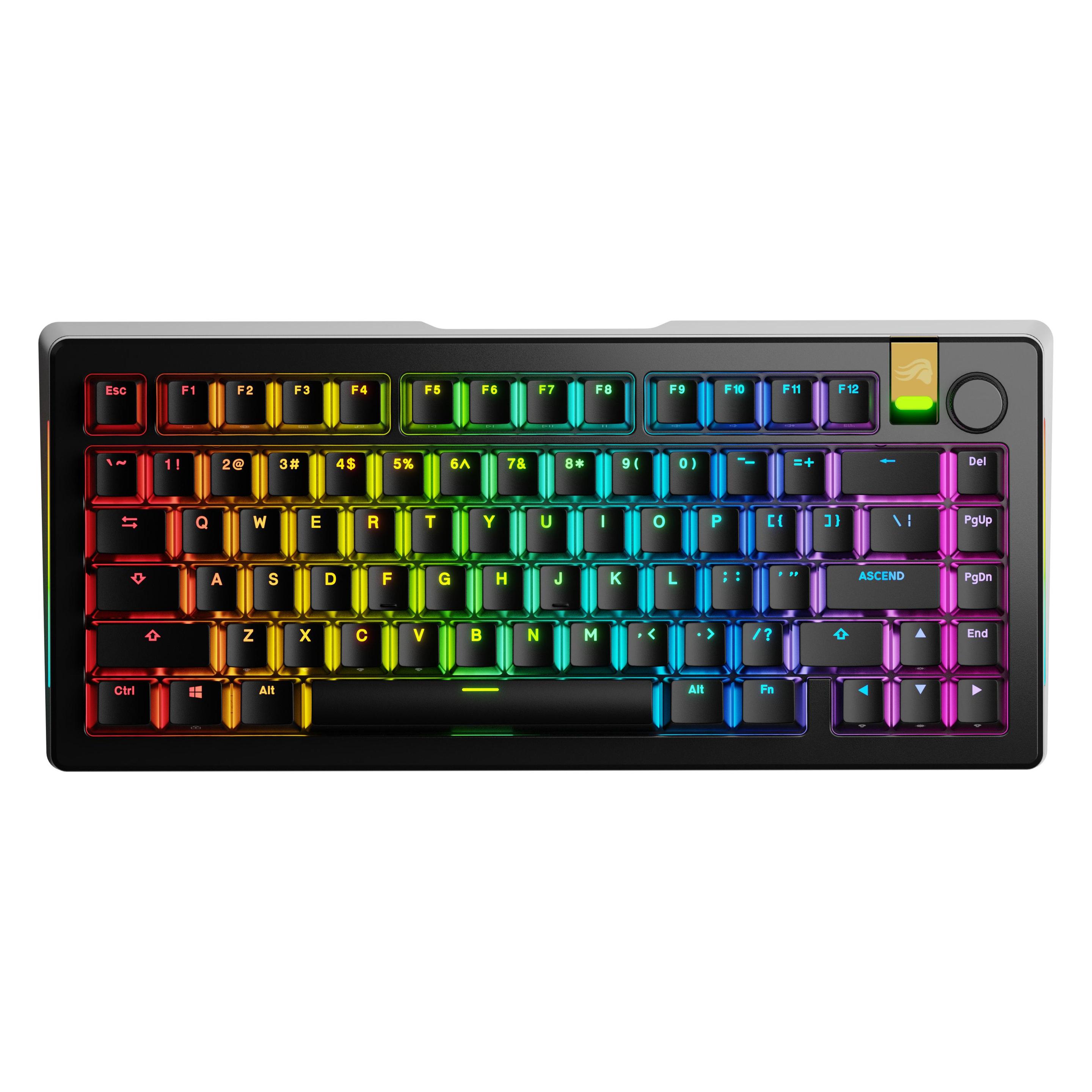 Glorious GMMK 3 Pro HE Wireless 75 % Gaming-Tastatur - Pre-Built, ANSI (US), Fox HE Switches, schwar (US, Kabellos) (GLO-KB-GMMK3-PRO-75-PB-HE-WL-BLK-US)