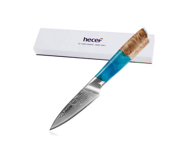LuxusKollektion Schälmesser Schälmesser Damast 9cm Harzgriff