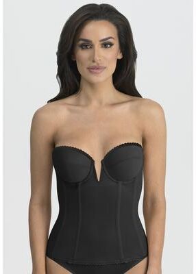 Plus Size Women's Vivienne V Wire Longline Strapless Bra Intimate Apparel by Dominique in Black (Size 36 B)