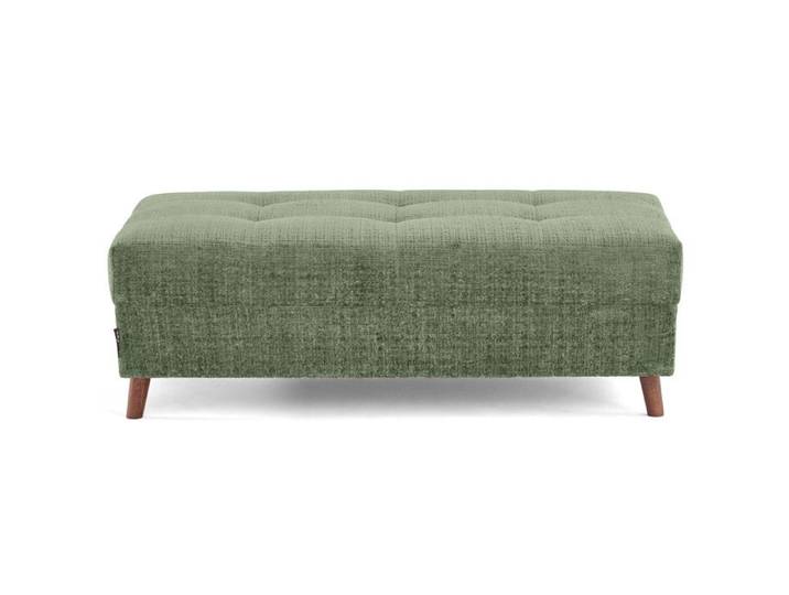 Rune - pouf en velours texturé - Vert sauge