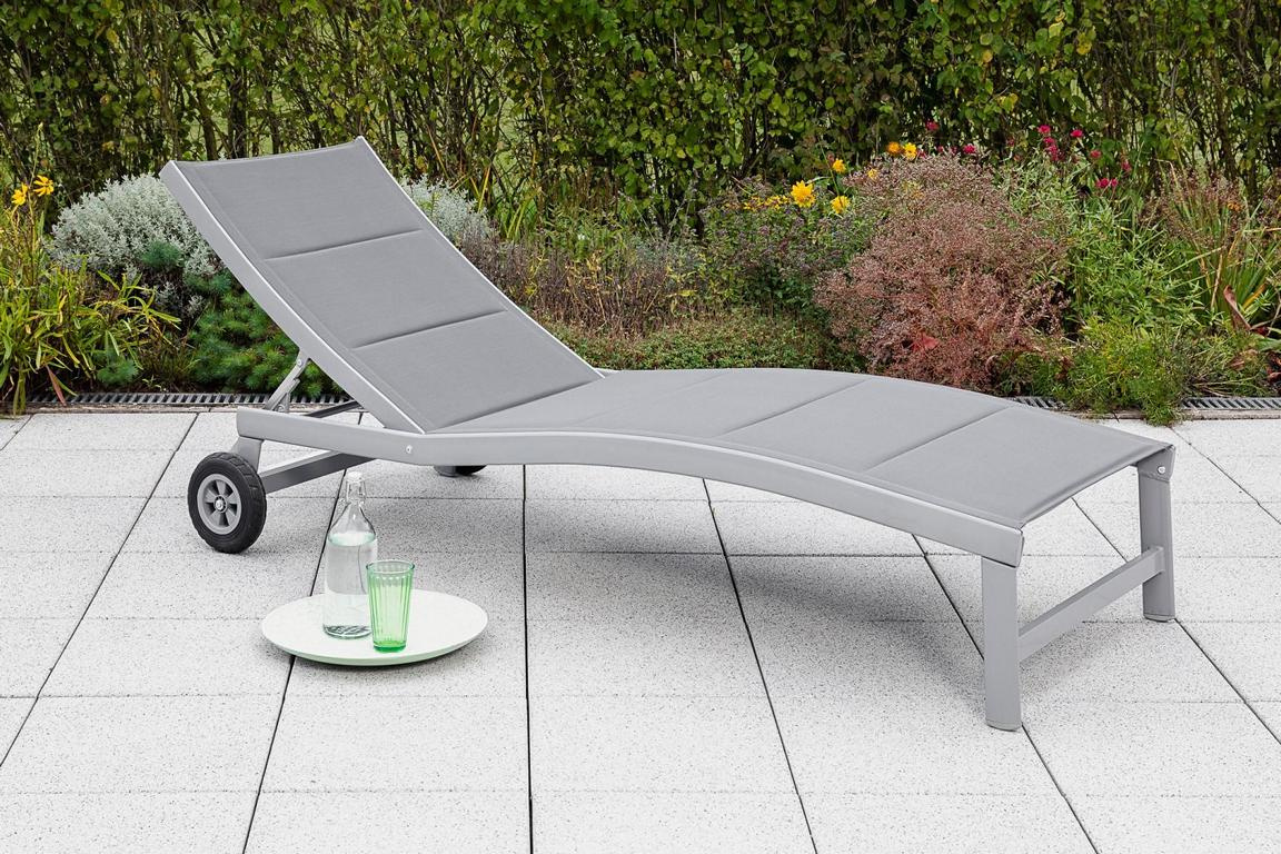 MERXXHANDELS San Marino Komfortliege graphit/grau Aluminium/Textil 16909042