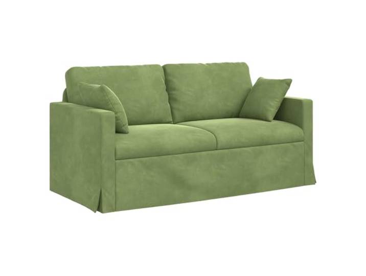 Todiikf Zweisitzer Sofa Samt 158x78x80cm Modular Couch Hellgrün Ergonomische modulare 2er Polstercouch mit weichem Samtbezug für flexible Raumkonzepte in Wohnzimmer und Schlafzimmer.