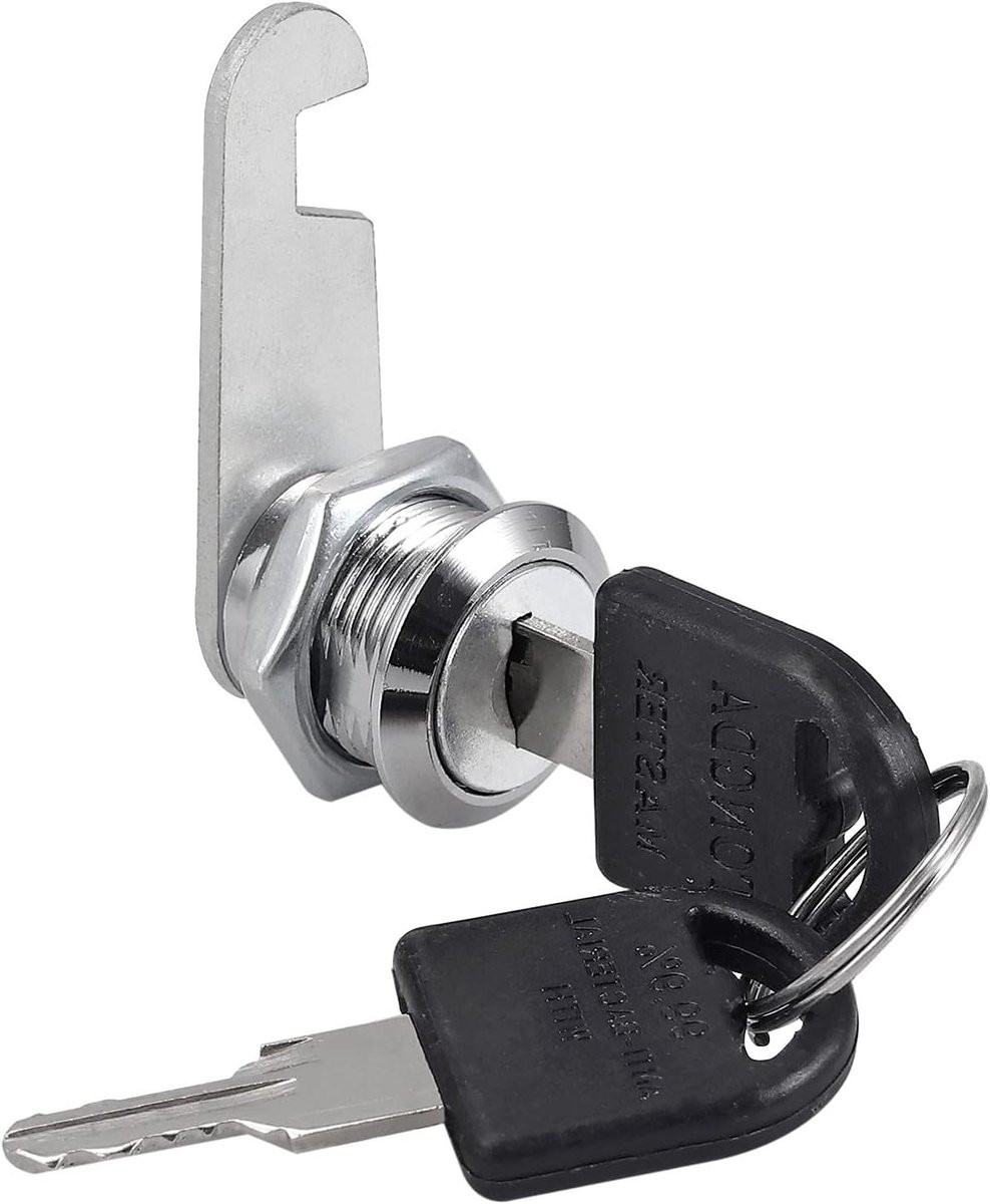 Brievenbusslot Set - Verchroomde kastsloten met sleutel - Zilver - 16 mm