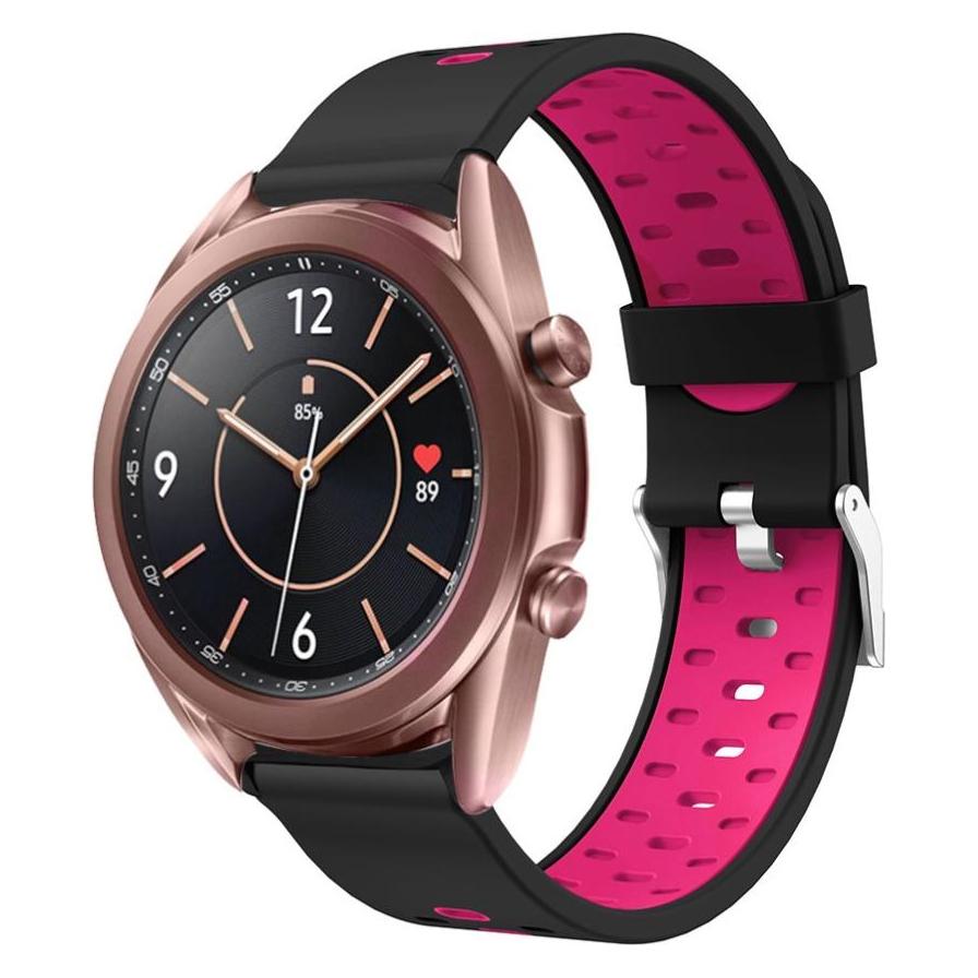 Cover-Discount 20mm Silikon Ersatzarmband BI-color pink (20 mm, Silikon) (N680600912H)