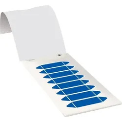 Aufkleber I Rohrleitungsetikett zum Beschriften, blau, Folie, 17x75mm, 80/Heft, DIN 2403