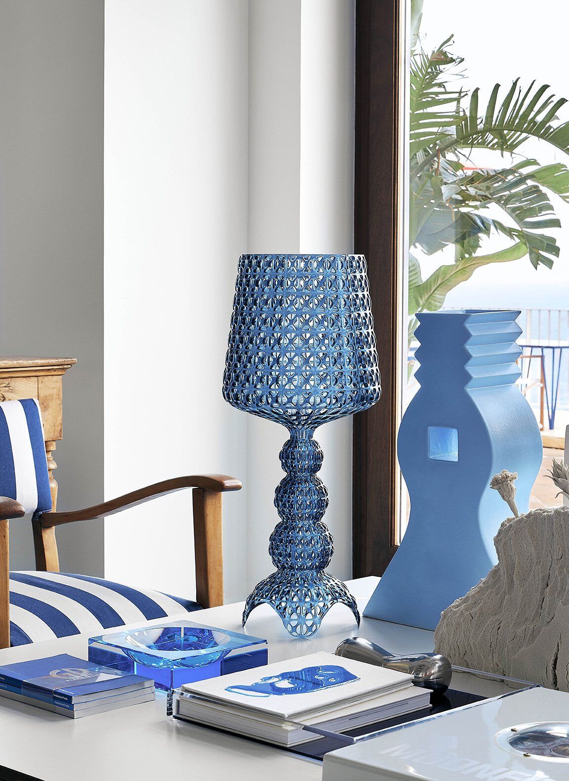 Kartell Kabuki Mini Tischleuchte (blau transparent) blau transparent