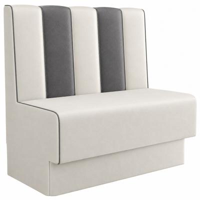 RIVOR Möbel Dinerbank Chicago 03 120 cm Samt Avelina Weiß 9206